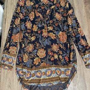 Lucky Brand Boho Tunic Blouse Women’s Size Small